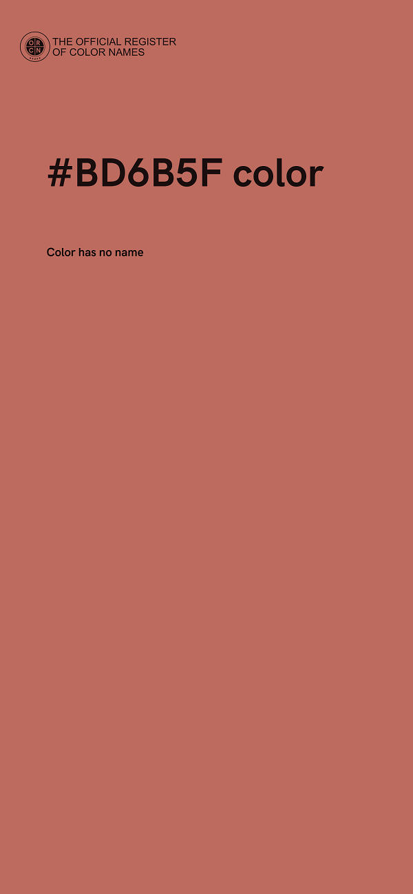 #BD6B5F color image