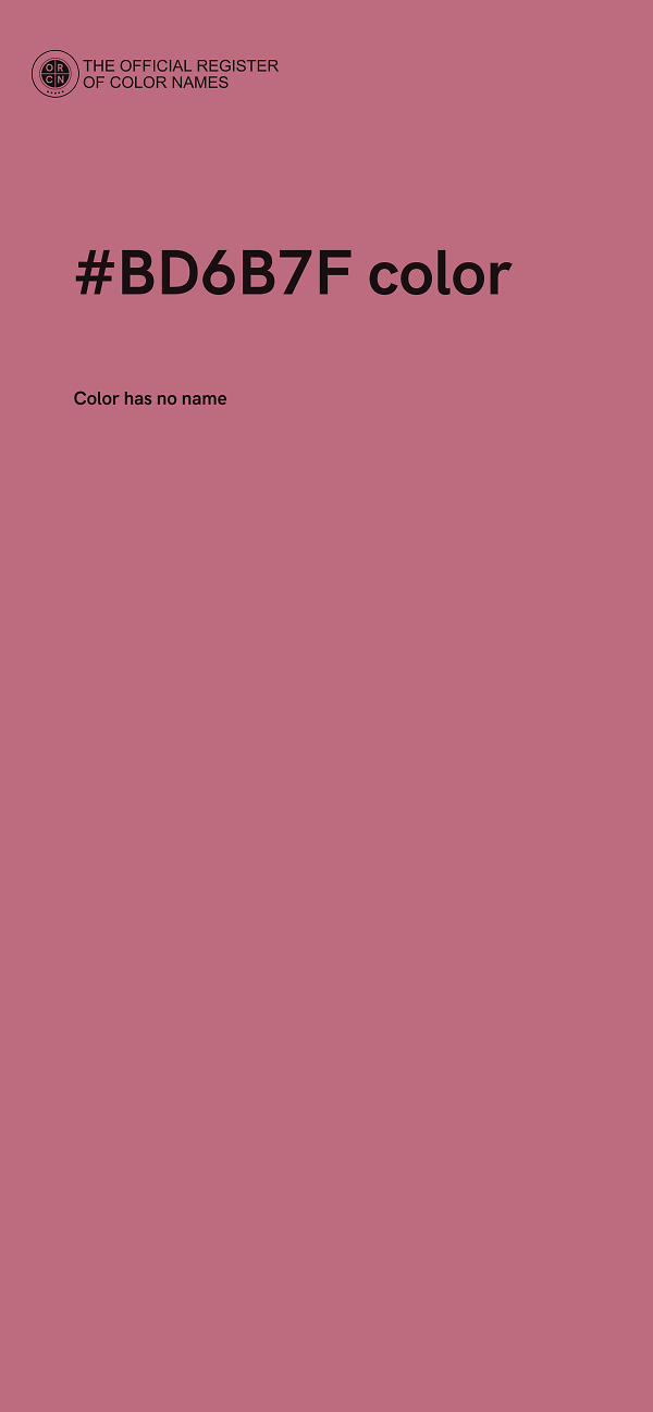 #BD6B7F color image