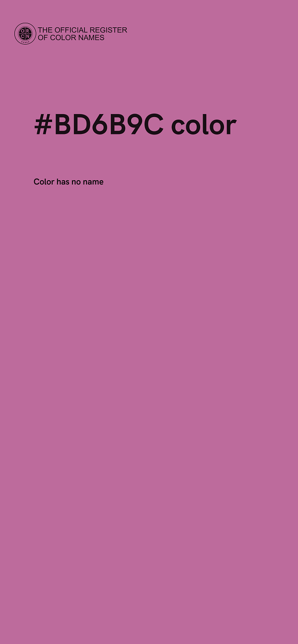 #BD6B9C color image