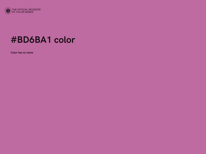 #BD6BA1 color image