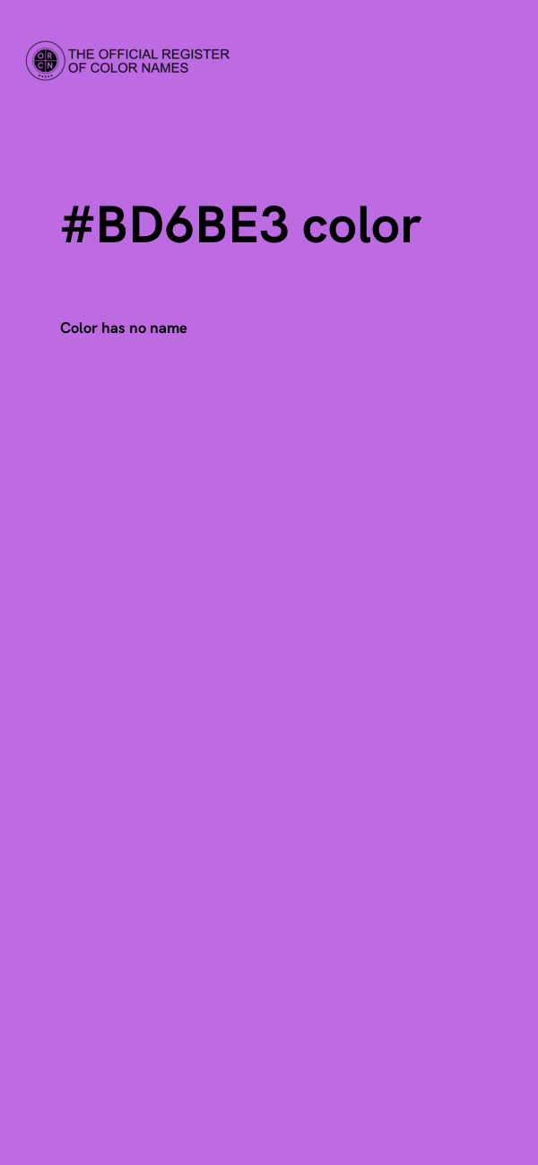 #BD6BE3 color image