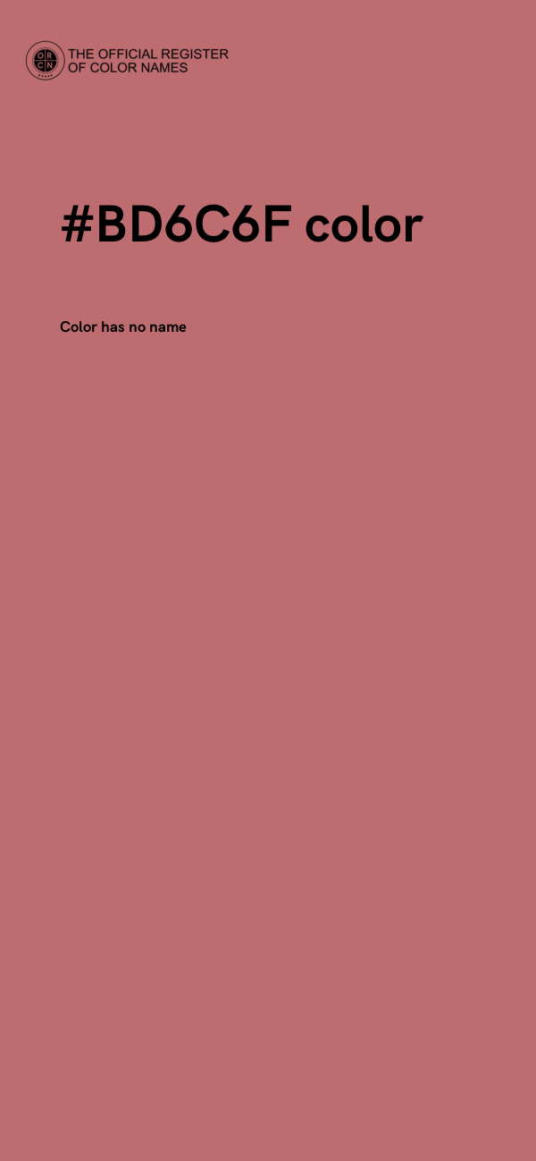 #BD6C6F color image