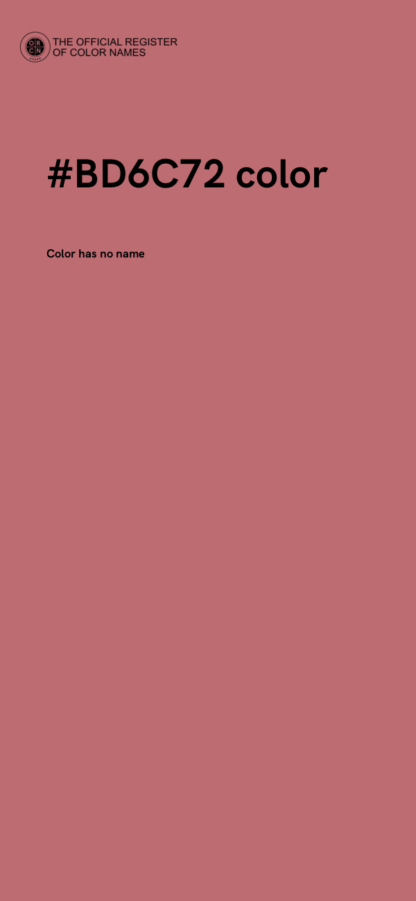 #BD6C72 color image