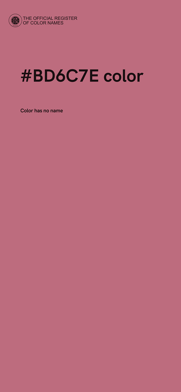 #BD6C7E color image