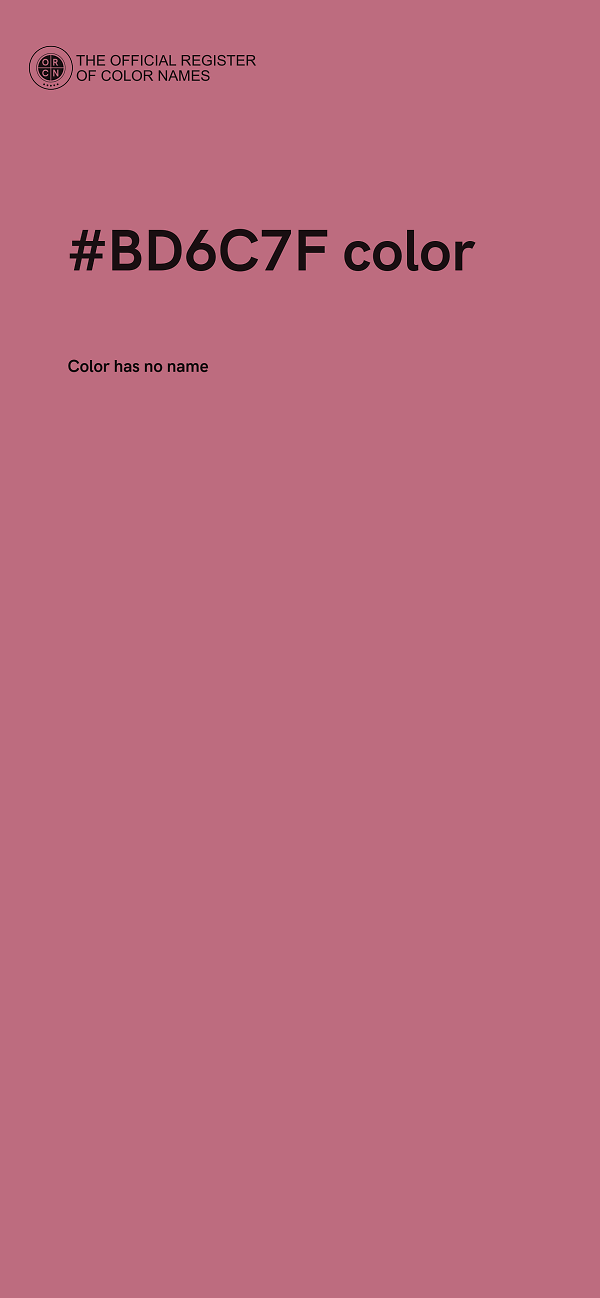 #BD6C7F color image