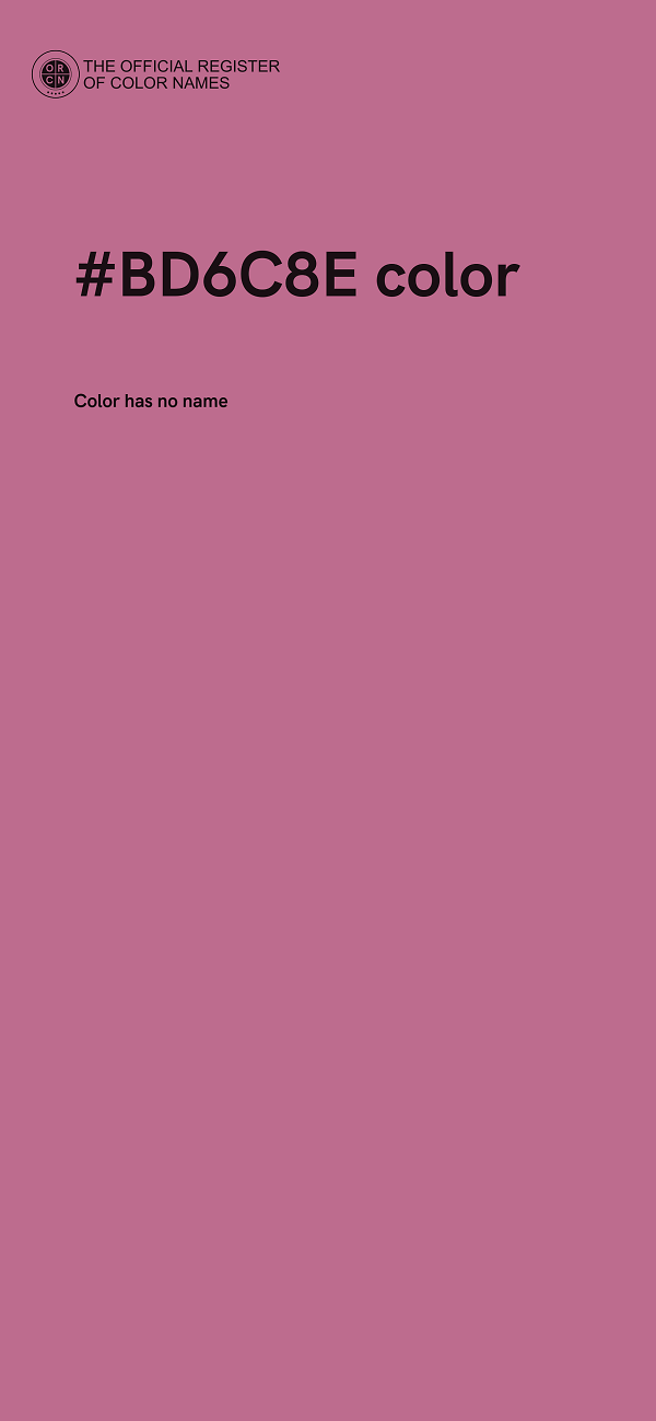 #BD6C8E color image