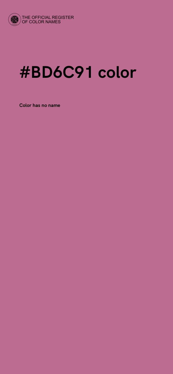 #BD6C91 color image