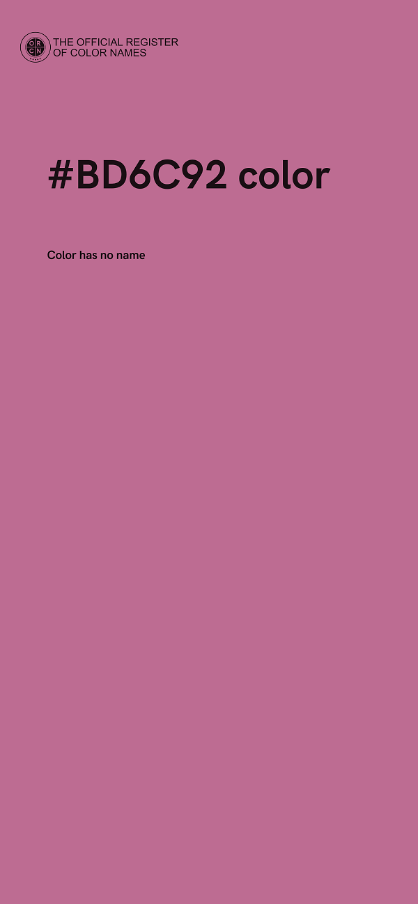 #BD6C92 color image