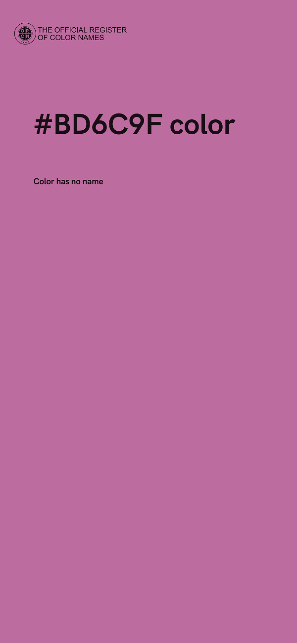 #BD6C9F color image