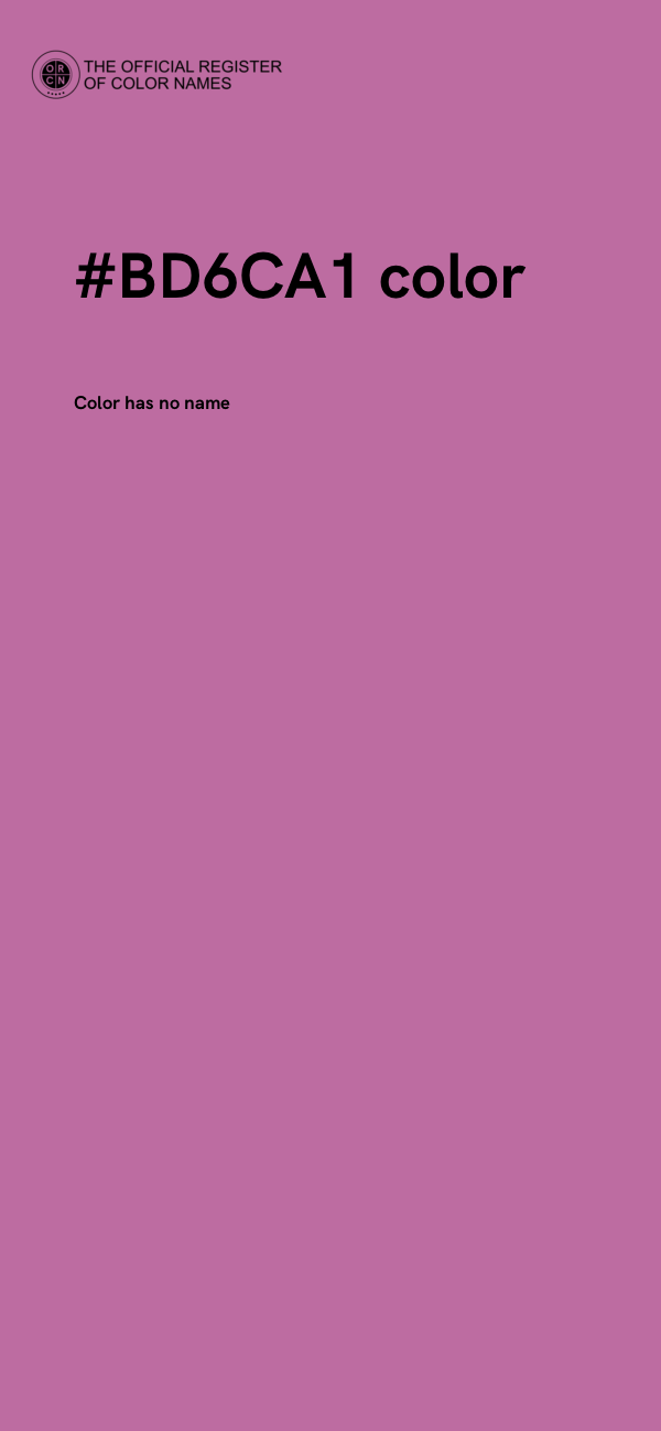#BD6CA1 color image