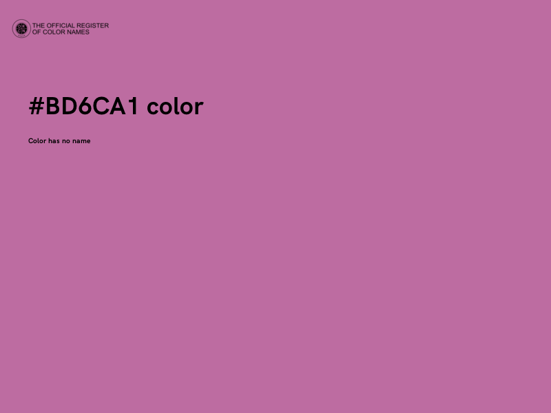 #BD6CA1 color image