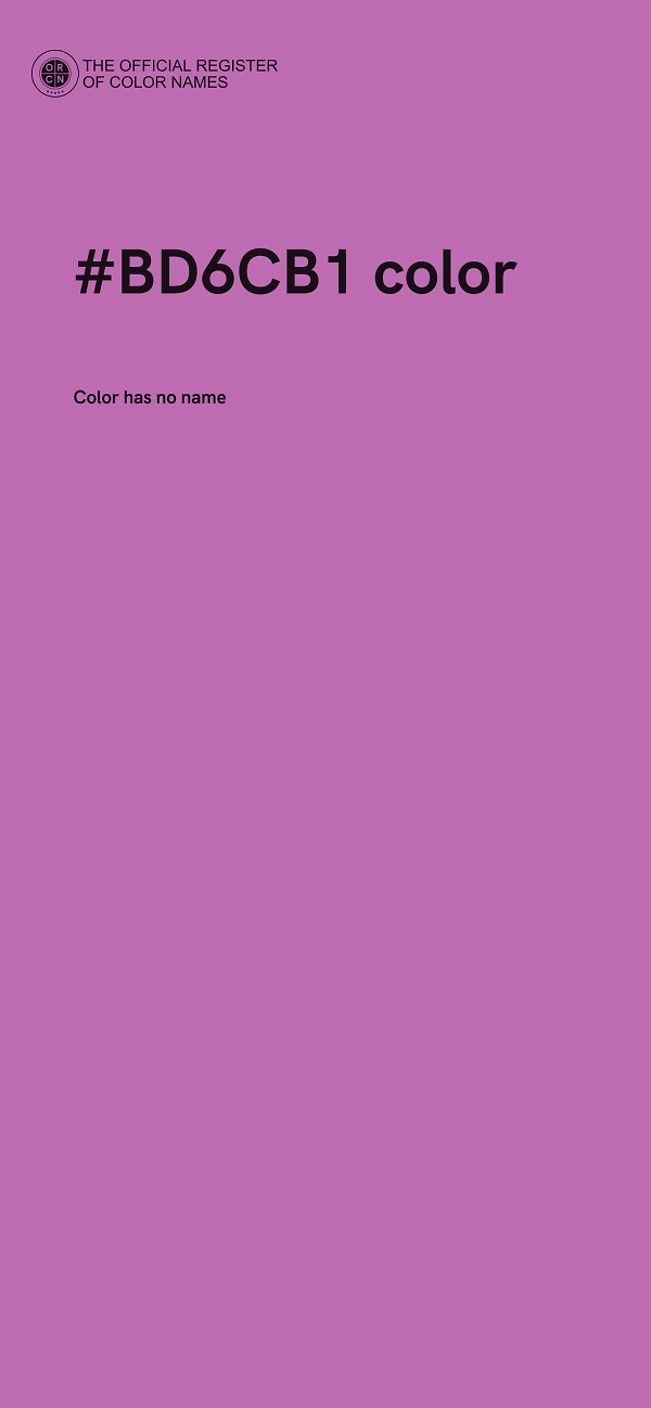 #BD6CB1 color image
