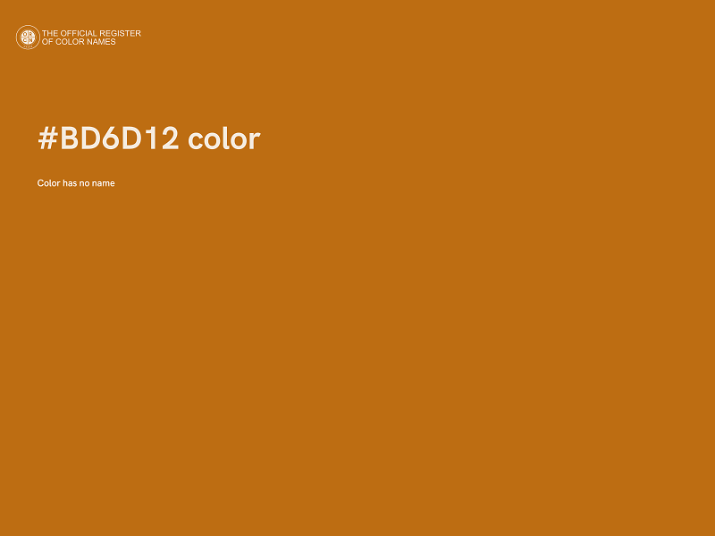 #BD6D12 color image