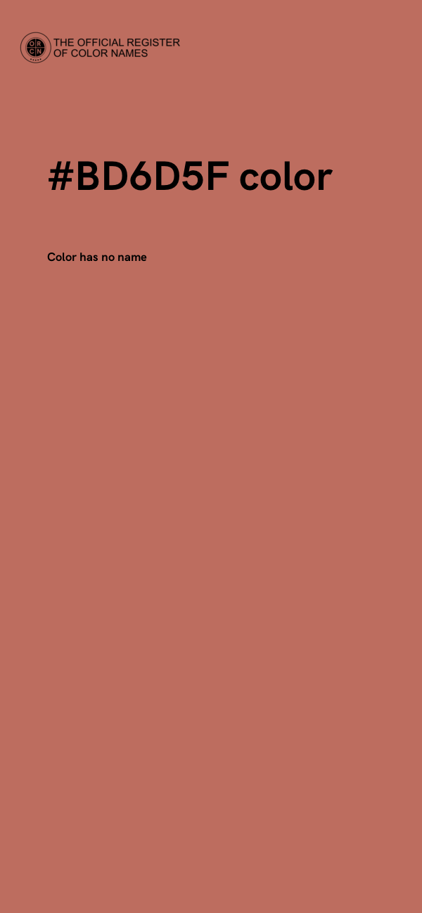 #BD6D5F color image