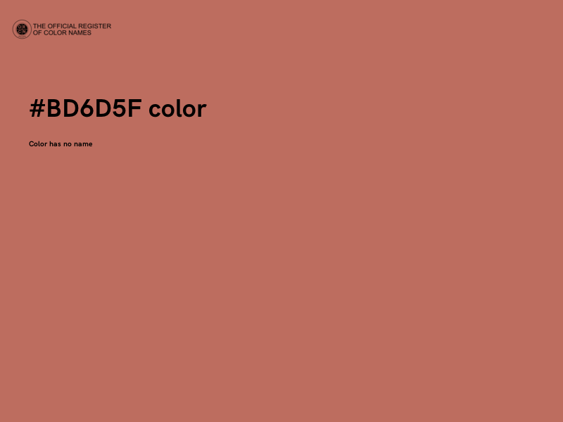 #BD6D5F color image