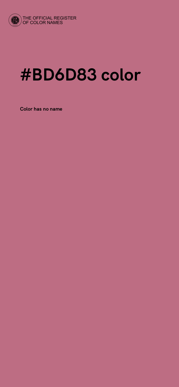 #BD6D83 color image