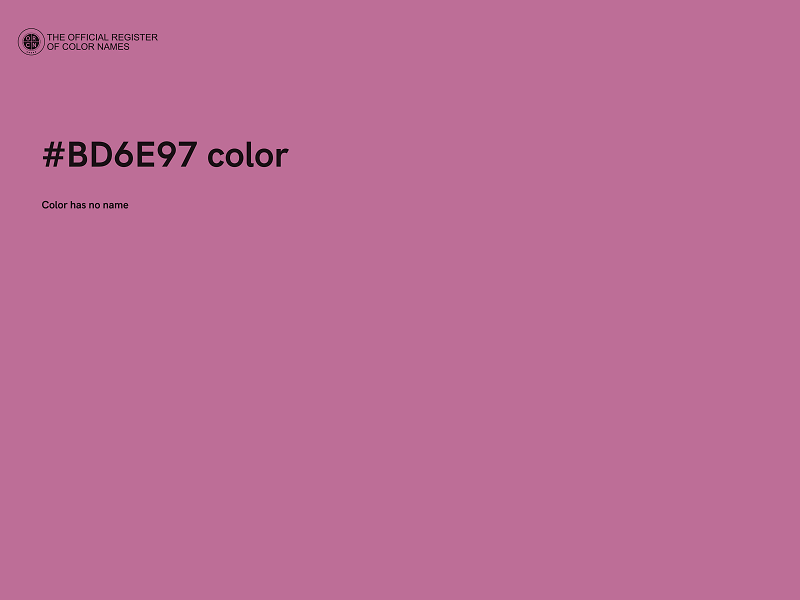 #BD6E97 color image