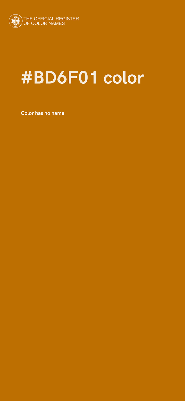 #BD6F01 color image