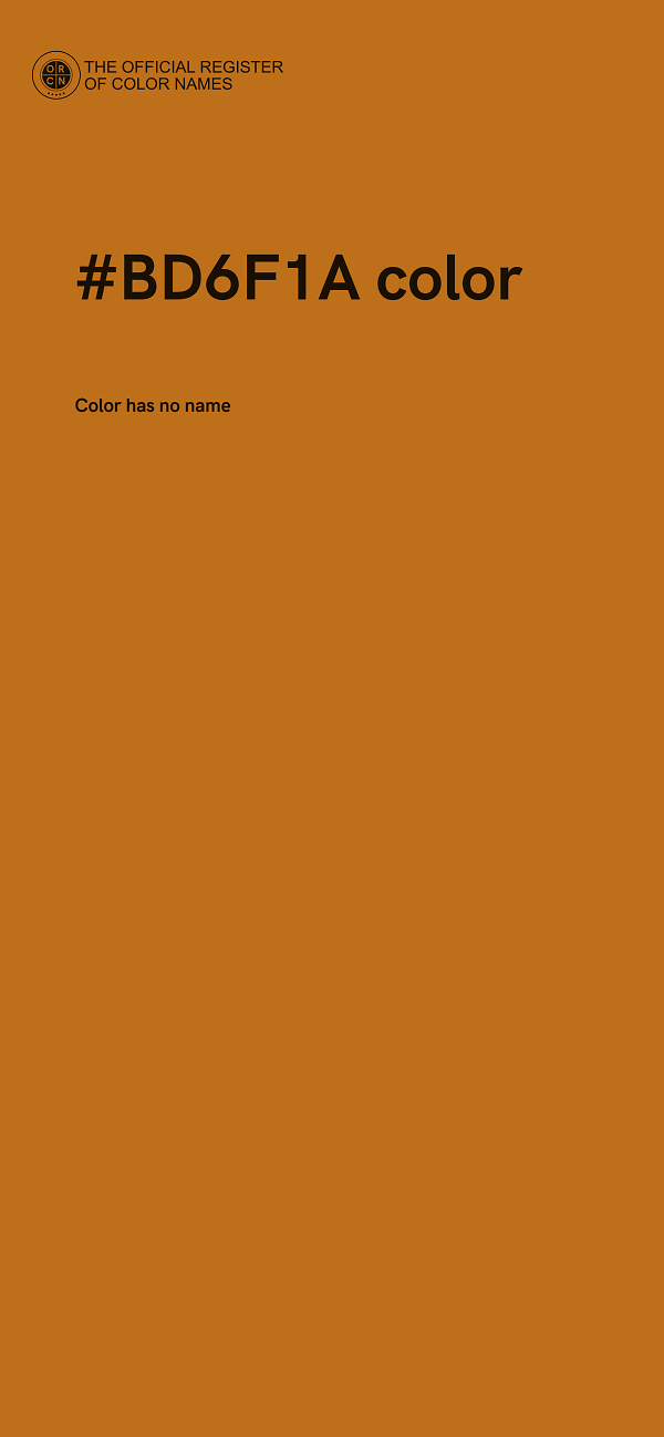 #BD6F1A color image