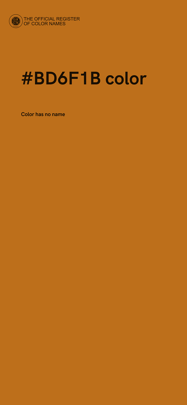 #BD6F1B color image