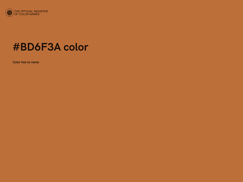 #BD6F3A color image