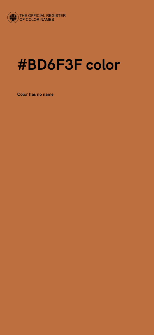 #BD6F3F color image