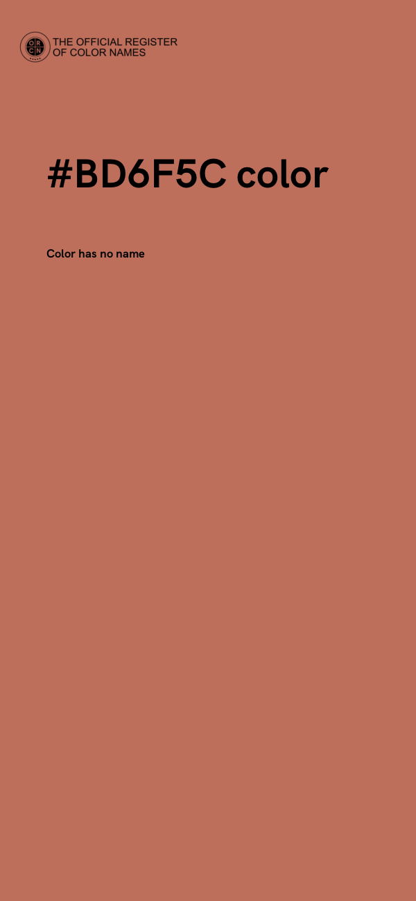 #BD6F5C color image