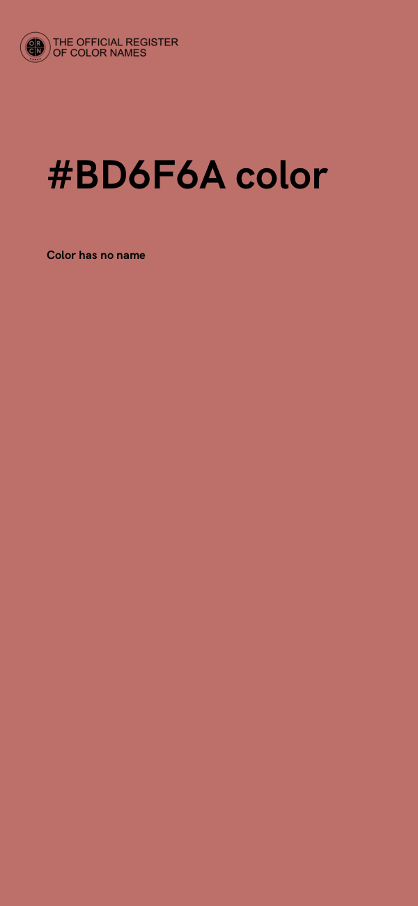#BD6F6A color image