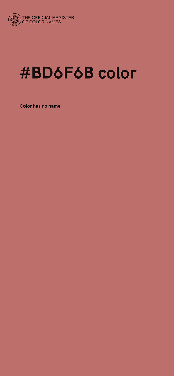 #BD6F6B color image