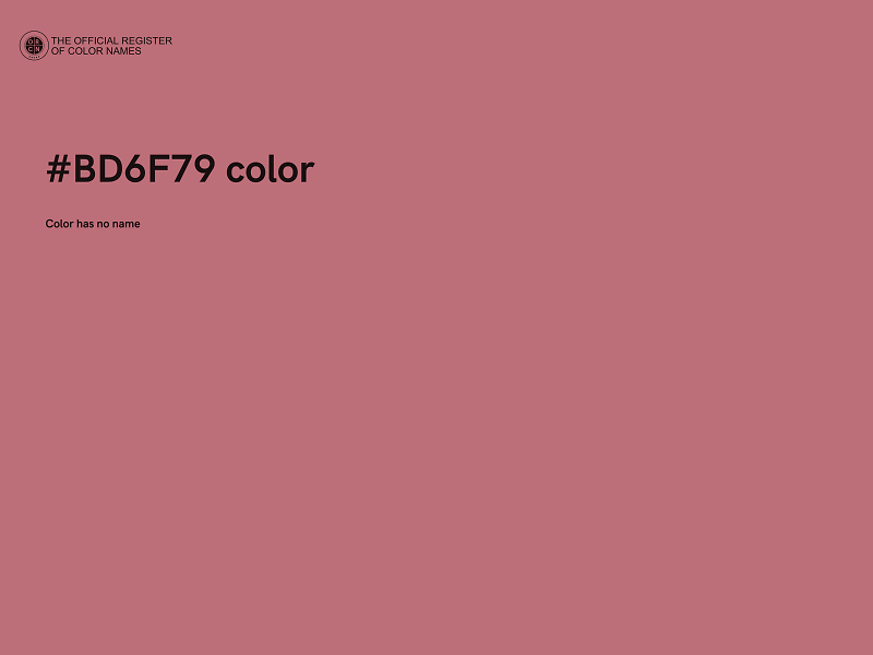 #BD6F79 color image