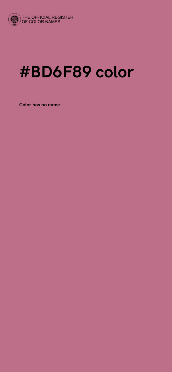 #BD6F89 color image