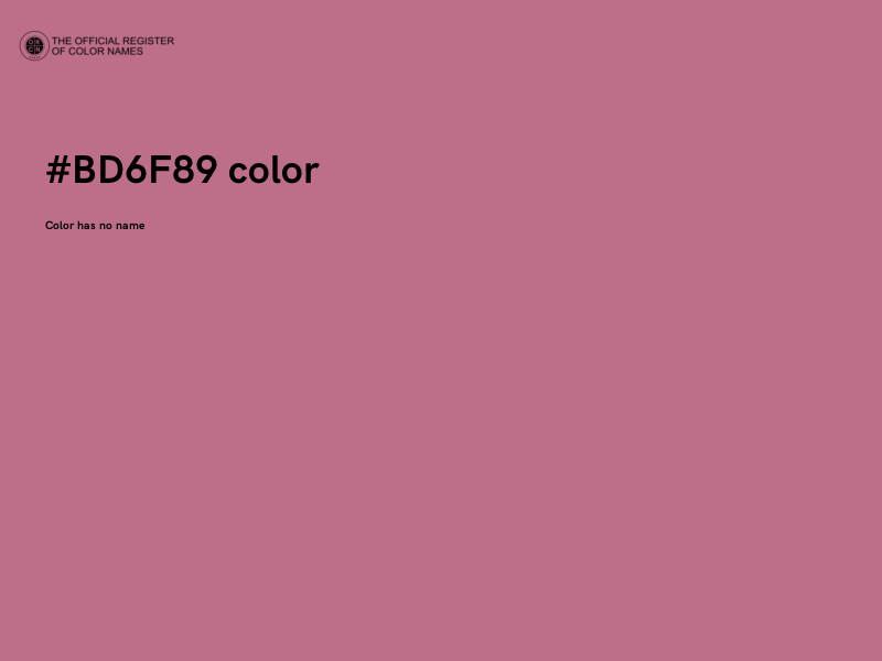#BD6F89 color image