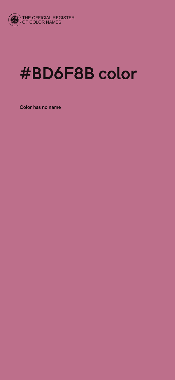 #BD6F8B color image