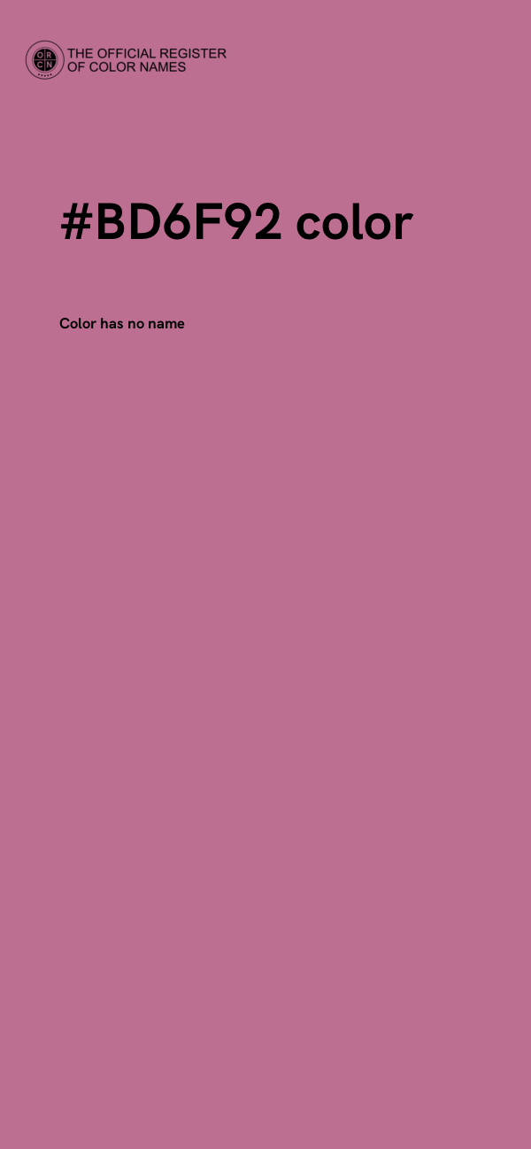 #BD6F92 color image