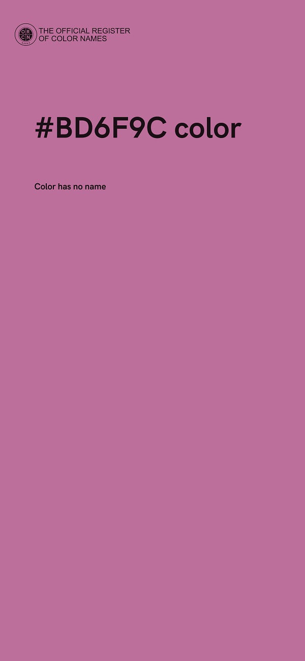 #BD6F9C color image