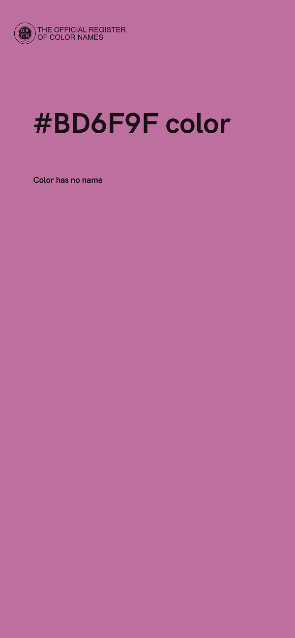 #BD6F9F color image