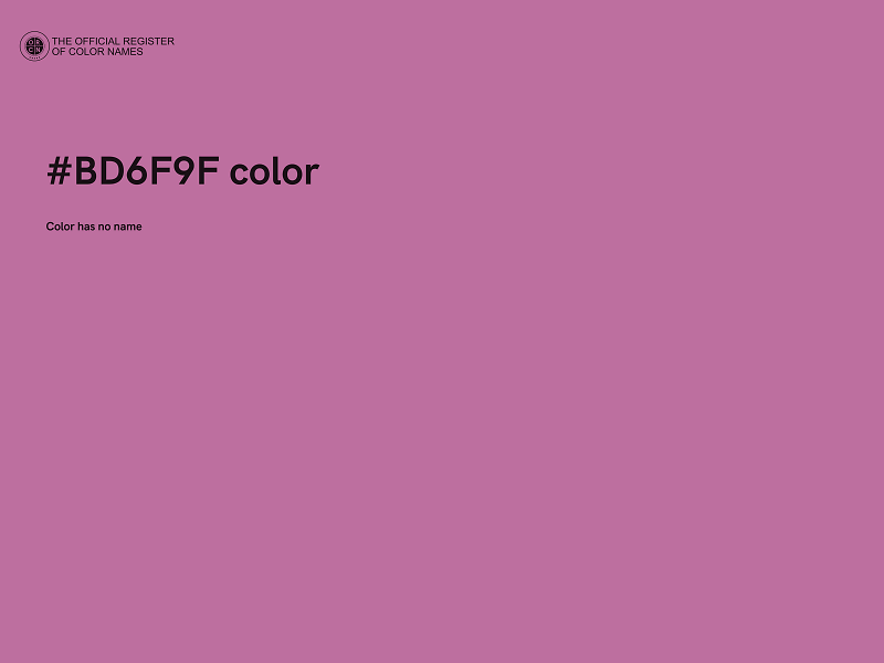 #BD6F9F color image