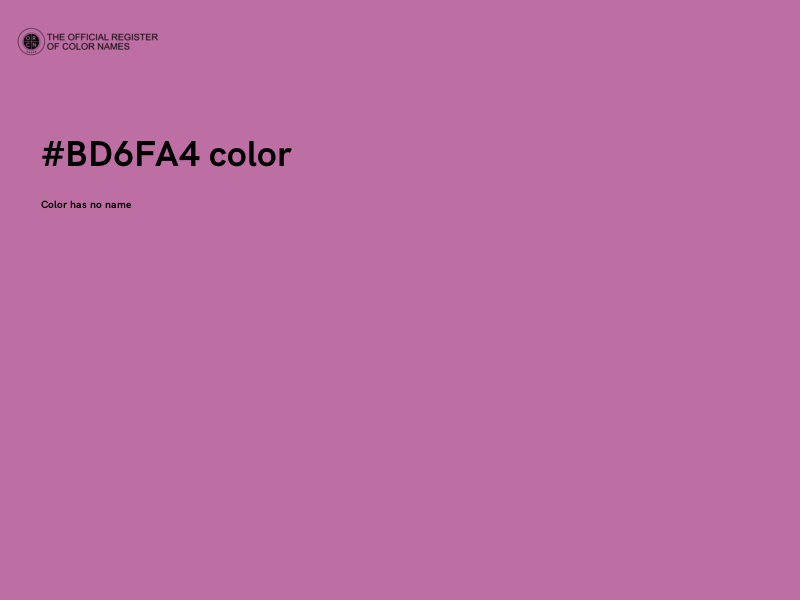 #BD6FA4 color image