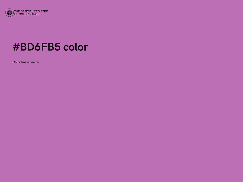 #BD6FB5 color image