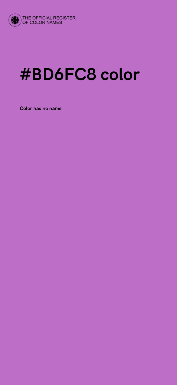 #BD6FC8 color image