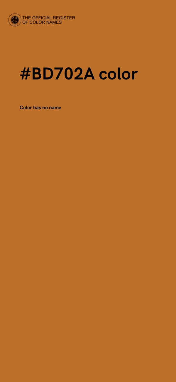 #BD702A color image