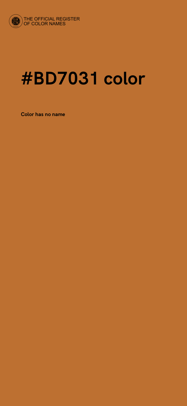 #BD7031 color image