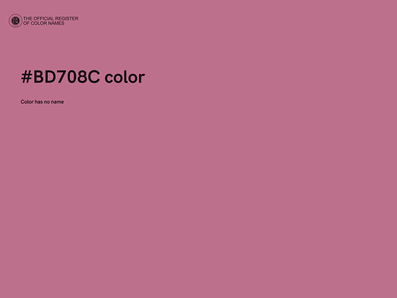 #BD708C color image