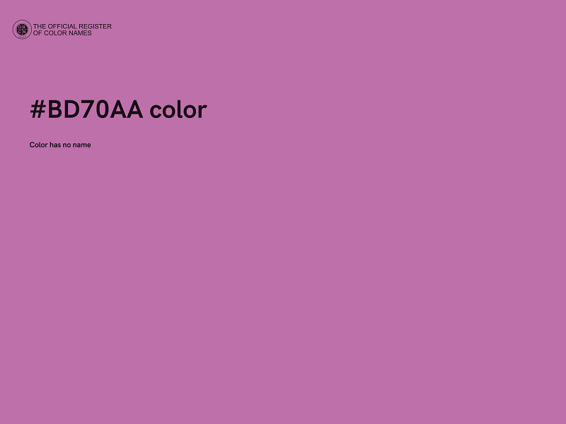 #BD70AA color image