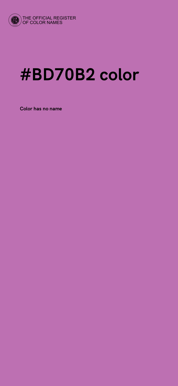 #BD70B2 color image