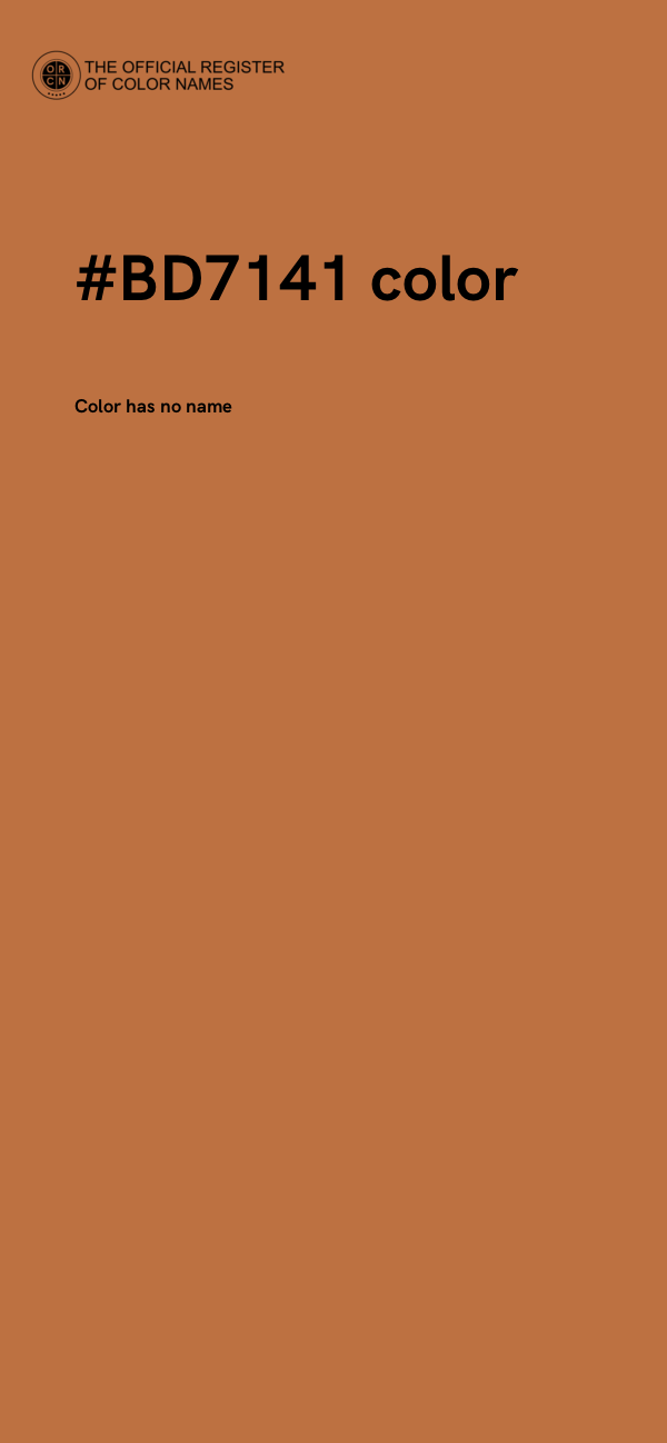 #BD7141 color image