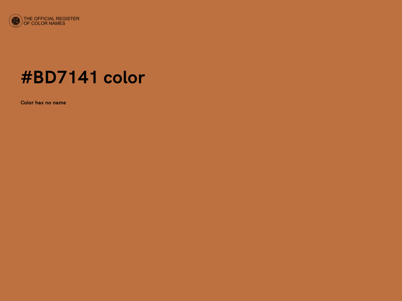 #BD7141 color image