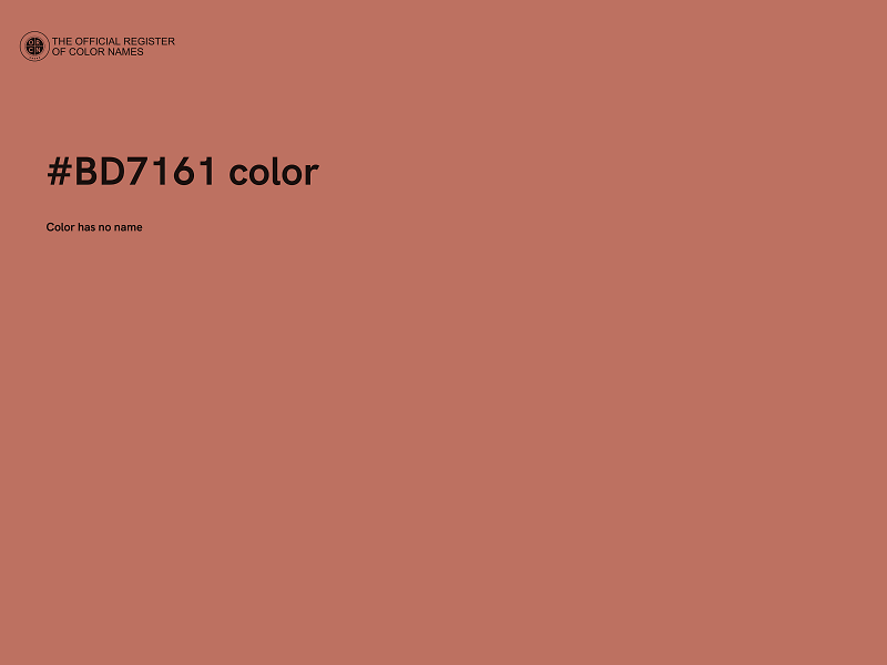 #BD7161 color image