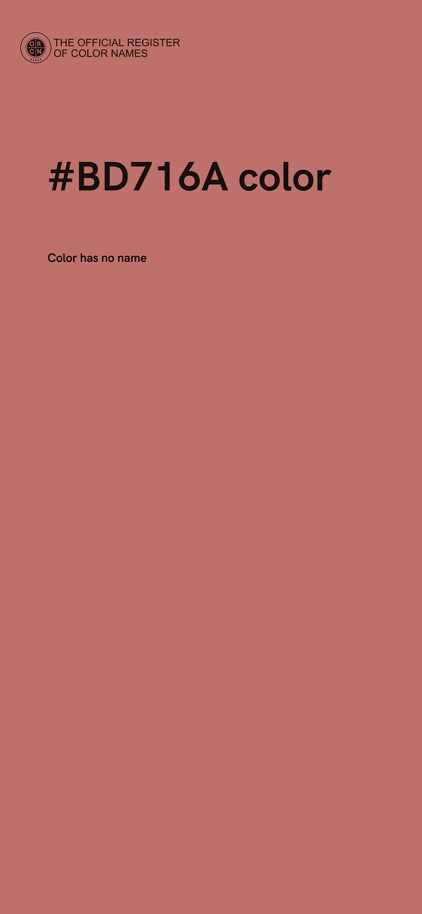 #BD716A color image