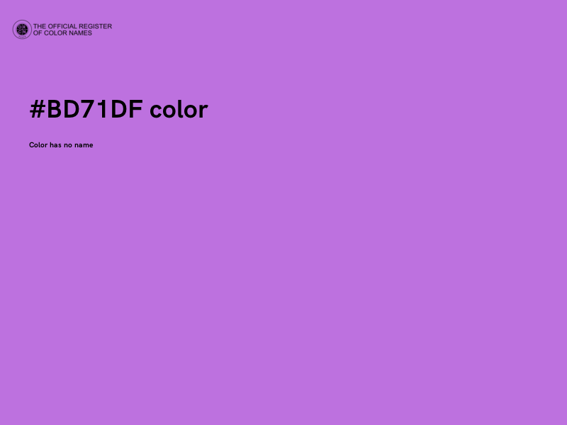 #BD71DF color image